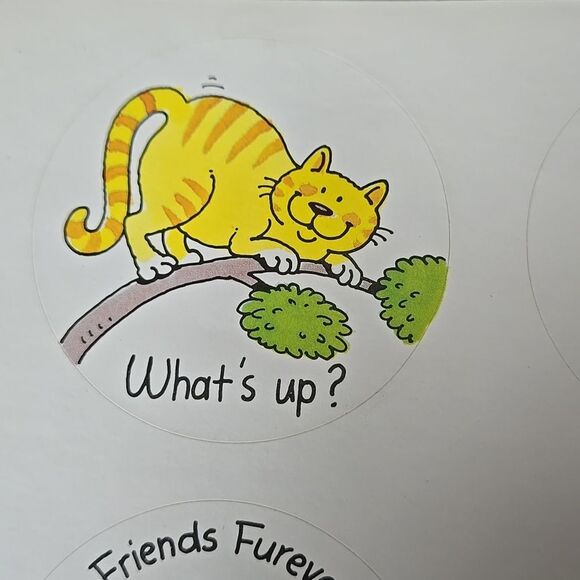 Frazzled Felines 1 Sheet of Cat Stickers Current  1988 Made in USA 6 Total - Picture 6 of 14